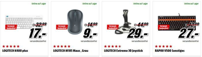 Logitech Extreme 3D Joystick statt 43€ für 29€ uvm. im Media Markt Dienstag Sale
