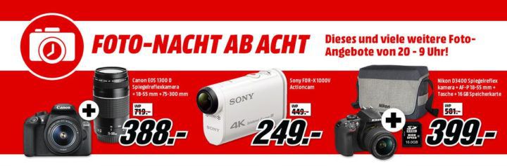 Media Markt Foto Late Night: z.B. ROLLEI 610 Action Cam 4K für 42€ (statt 60€)   ISY Cardreader für 1€ uvam.