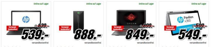 Media Markt Mega Marken Sparen: günstige Artikel von HP, Philips, Trekstor und WD