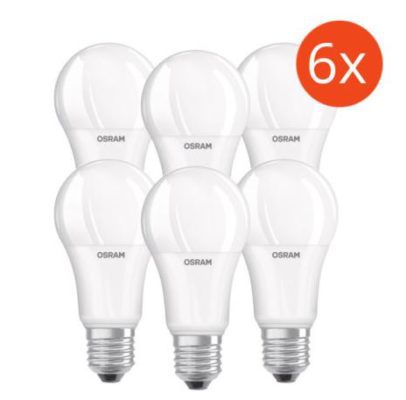 Osram LED BASE A100   E27 Birnen mit 14W im 6er Pack für 19,49€