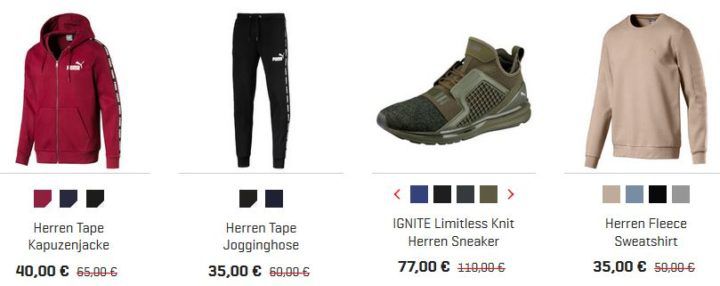 PUMA mit 30% extra Vatertags Rabatt auf Schuhe & Fashion   auch im 50% Sale