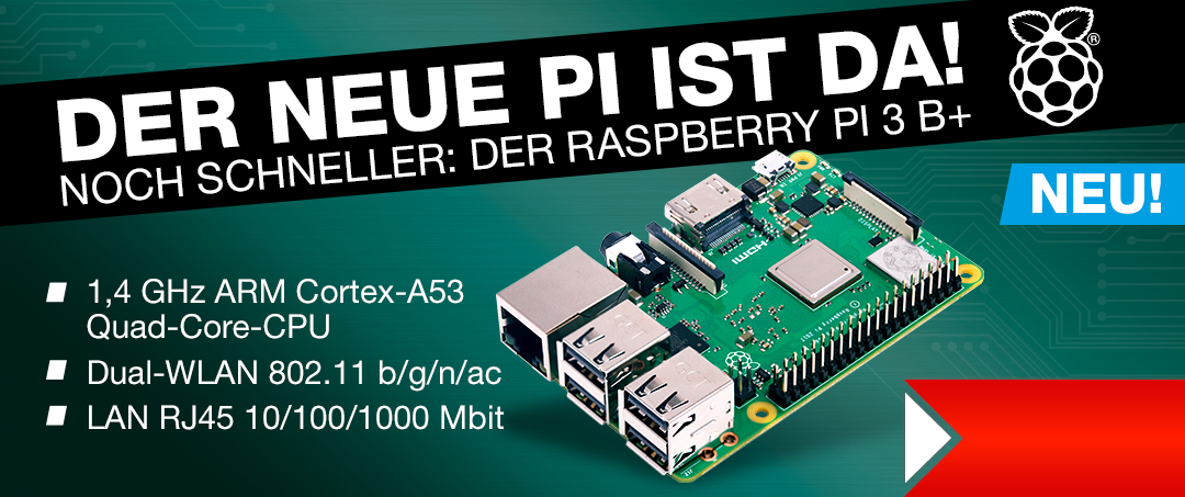 Der neue Raspberry Pi 3 B+ mit besserem WLAN und Bluetooth für 42,40€