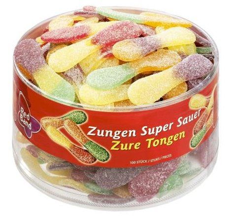 600 Stück (6 Dosen) Red Band Fruchtgummi Zungen Super Sauer für 13,79€ (statt 25€)