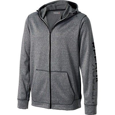 Vorbei! Reebok Herren Workout Polyfleece Graphic   Kapuzenjacke in grau o. schwarz ab 16€ (statt 46€)