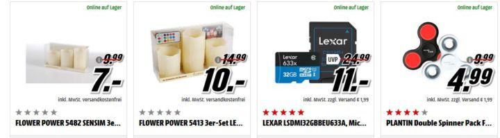 MM Mehr kaufen mehr Sparen: Kleinartikel ab 15€ VSK frei   z.B. LEXAR 64 GB Micro SDHC Karte für 25€ (statt 40€) o.  ISY ICR 2100 1 Cardreader ab 1€