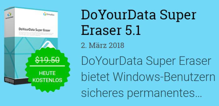 DoYourData Super Eraser 5.1 (Vollversion, Windows) kostenlos