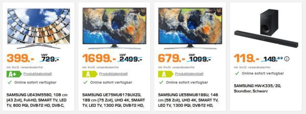 Saturn Markenwoche: heute Top Angebote von Samsung z.B. SAMSUNG VR2GM7050UU/EG Saugroboter für 699€ (statt 855€)