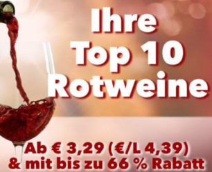 Weinvorteil mit bis zu 66% Rabatt auf Top Ten der beliebtesten Weine   z.B.  Calle Principal ab 3,99€