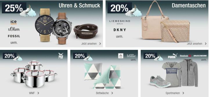 25% auf Uhren & Schmuck   20 % auf WMF uvm.   Galeria Kaufhof Mondschein Angebote