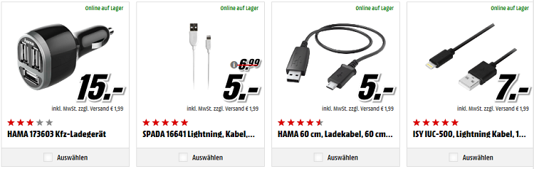 Media Markt   Staffelrabatt auf ausgewähltes Smartphone Zubehör, Wearables, Powerbanks