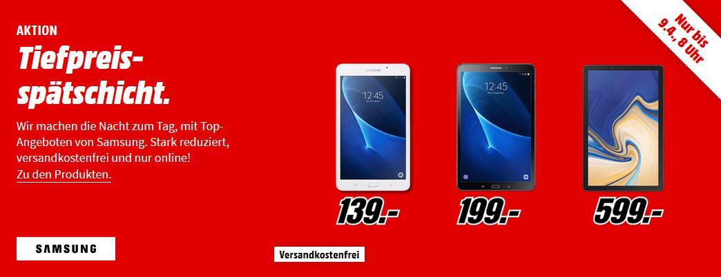 Media Markt Samsung Tiefpreisspätschicht : günstige Phones, Tablets, Smartwatches und Speicher & Masterpass Rabatt