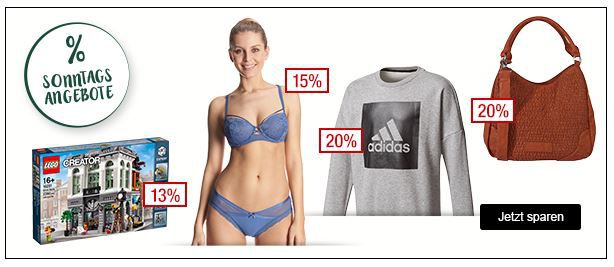 Galeria Kaufhof Sonntagsangebote   z.B. 20% Rabatt auf ausgewählte Uhren & Schmuckmarken, viele Marken Damentaschen und Adidas Sportartikel