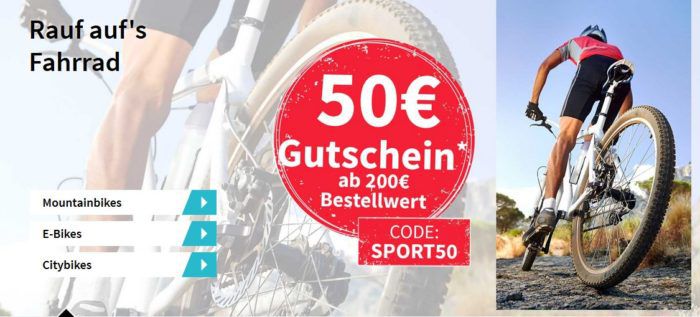 PlentyOne mit 50€ Rabatt auf alles ab 200€   günstige Sportartikel wie Fahräder etc.