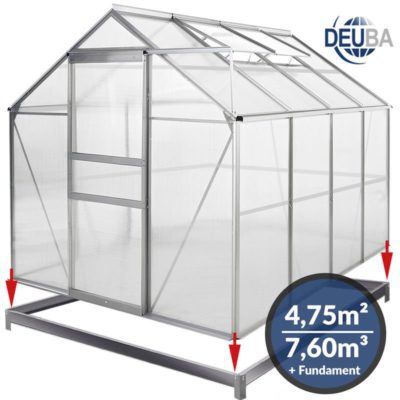 Deuba Gewächshaus 7,6m³ inkl. Fundament ab 188,06€