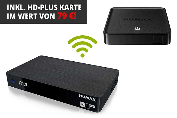 HUMAX Digital HD FOX IP Connect Twin SAT IP Receiver + HUMAX H1 Streamer für 169,99€