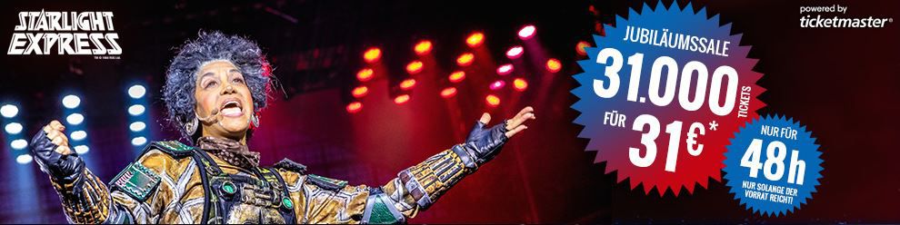 Vorbei: Starlight Express Jubiläums Verkauf   Tickets ab 31€