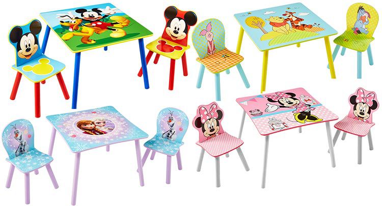 Kindersitzgruppe (2 Stühle + 1 Tisch) Disney mit versch. Motiven für je. 37,90€   nur eBayPlus