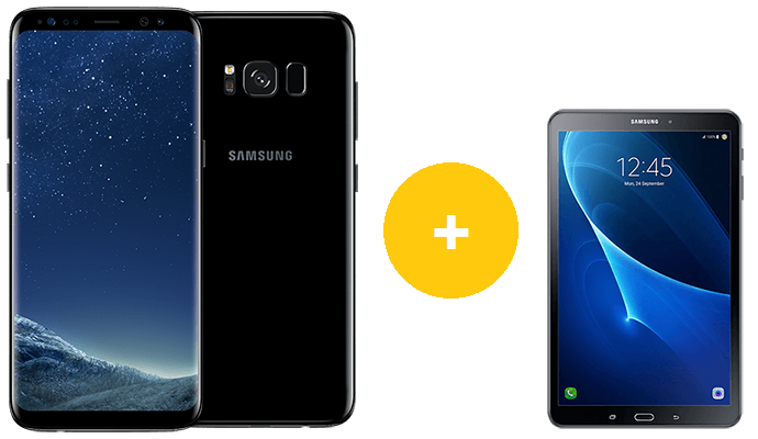 Samsung Galaxy S8 + Tab A 10.1 WiFi für 149€ + o2 Allnet XL 2017 mit 4 GB LTE für 19,99€ mtl.