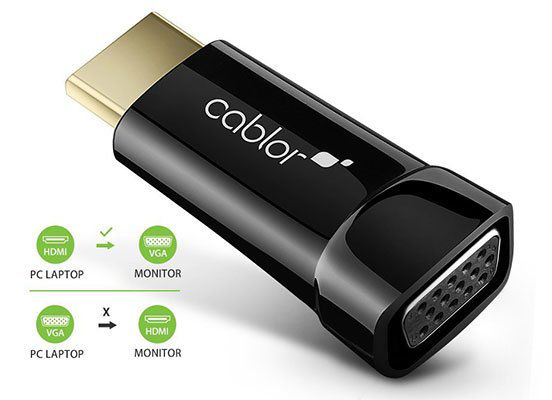 Cablor Gold Plated 1080P HDMI zu VGA Adapter für 2,04€