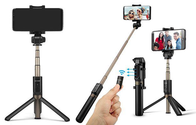 BlitzWolf BW BS3   Selfie Stick & Monopod in Einem für 13,10€ (statt 19€)