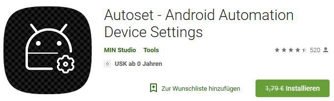 Autoset   Android Automation Device Settings (Android) gratis statt 1,79€