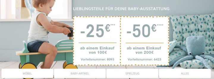 Vertbaudet mit bis zu 50% Rabatt auf Baby Ausstattung + 17% Extra Rabatt auf Schuhe & Shirts + 30% auf Hosen