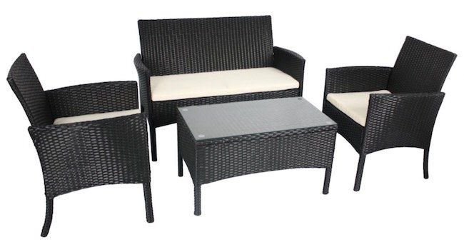 Giardino Bordeaux Rattan Sitzgarnitur inkl. Sitzkissen für 194,99€ (statt 230€)