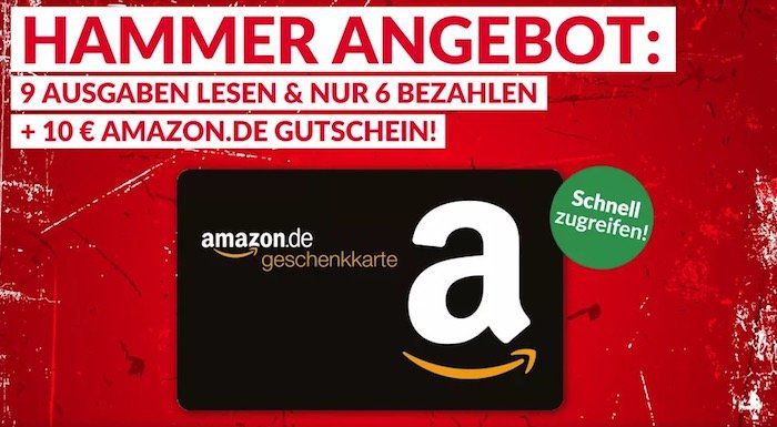 Bild am Sonntag Probeabo mit 9 Ausgaben für 12,90€ + 10€ Amazon Gutschein