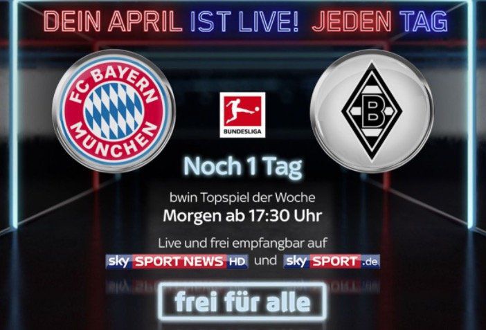 Gratis im Free TV: FC Bayern vs. Gladbach in HD