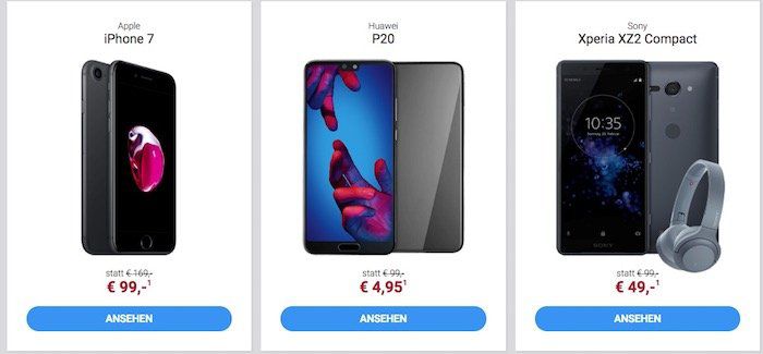 Otelo Highspeed Tarife mit 6GB Datenvolumen für 34,99€ + Top Smartphones   z.B. Huawei P20 für 4,95€