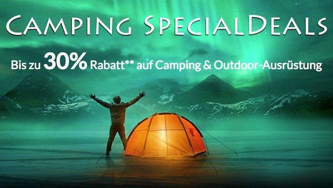 Bis zu 30% Rabatt auf Camping Ausrüstung   z.B. Coleman Blackout 4   4 Personen Festival Zelt für 145,89€ (statt 187€)