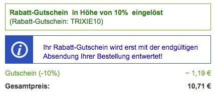 Gutscheinfehler: 10% Rabatt auf ALLES beim Futterplatz + VSK frei ab 29€