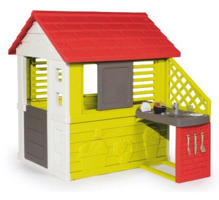 Smoby Spielhaus Natur mit Sommerküche für 125,99€ (statt 143€)