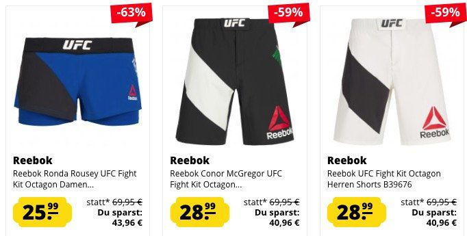 Reebok UFC Sale - z.B. Conor McGregor UFC Fight Shirt für 23,99€ (statt 29€)