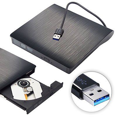 Externer USB 3.0 Ultra Slim DVD Brenner für 12,44€ (statt 20€)