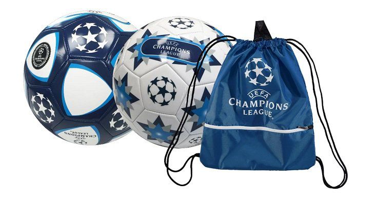 2x UEFA Champions League Fußbälle + Turnbeutel für 12,99€ (statt 37€)