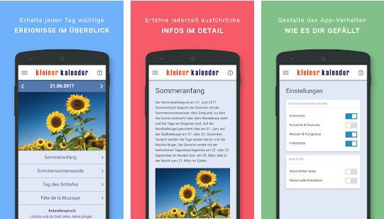 Kleiner Kalender PRO (Android) gratis statt 2,49€