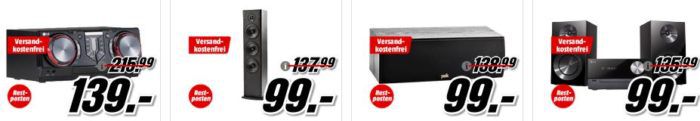 Media Markt Knallhart reduziert: günstige TVs, Lautsprecher, Radios und Boomboxen   z.B. KRUPS EA8105 Kaffeevollautomat für 222€