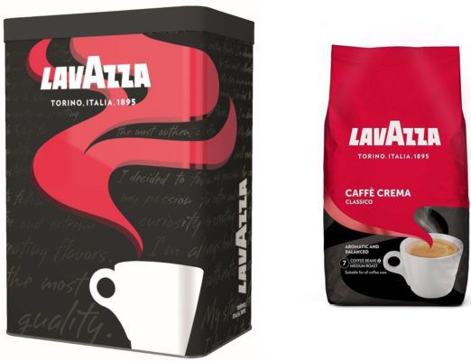 Lavazza Caffè Crema Classico  2 x 1kg mit 2 Design Dosen für 19,90€