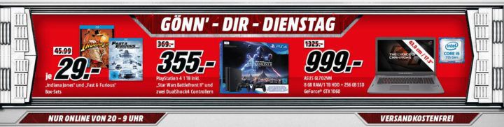 GIGABYTE GeForce GTX 1050 Ti 4GB für 175€ uvm. im Media Markt Dienstag Sale