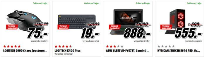 LOGITECH G Pro Gaming Maus für 37€ (statt 55€) uvm. im Media Markt Dienstag Sale