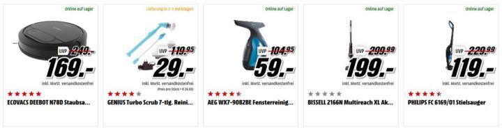 Media Markt Frühjahrsputzen: günstige Reinigungsgeräte, Waschen & Trocknen