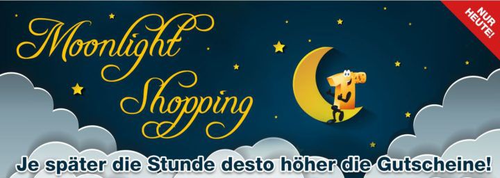 Plus.de Moonlight Shopping mit Staffelrabatten bis 15€ ab 100€ MBW
