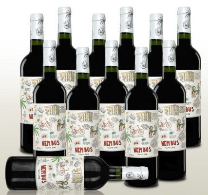 Nembus Tinto 2016   12 Flaschen spanischer Rotwein (trocken) für 35,90€
