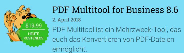 PDF Multitool for Business 8.6 (Vollversion, Windows) gratis