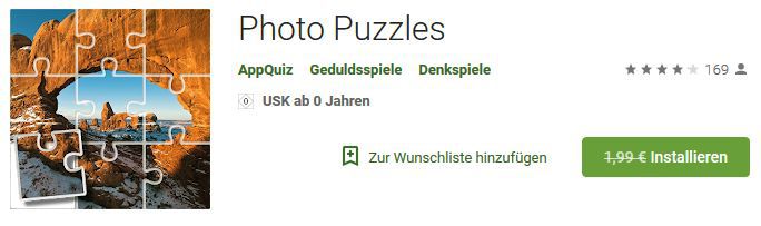 Photo Puzzles (Android) gratis statt 1,99€