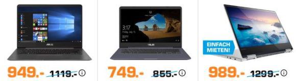 SATURN Late Night Shopping: Windows Notebooks   z. B. ACER ASPIRE 5 A517 für 588€ (statt 699€)