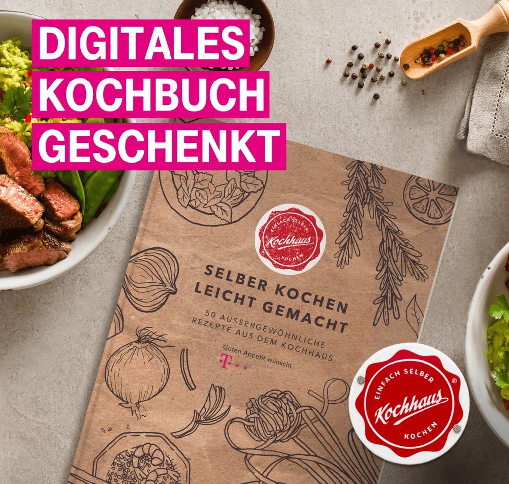 Nur für Telekom Kunden: Digitales Kochbuch geschenkt