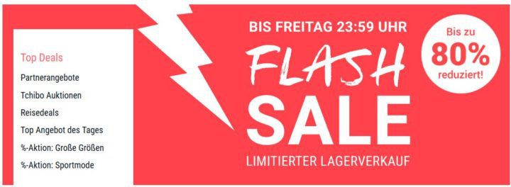 Tchibo: Flashsale bisMitternacht mit bis 80% Rabatt auf ausgewählte Artikel