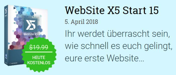 WebSite X5 Start 15 (Vollversion, Windows) gratis